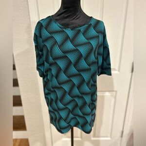 LuLaRoe Blue Black Tunic Size XXS